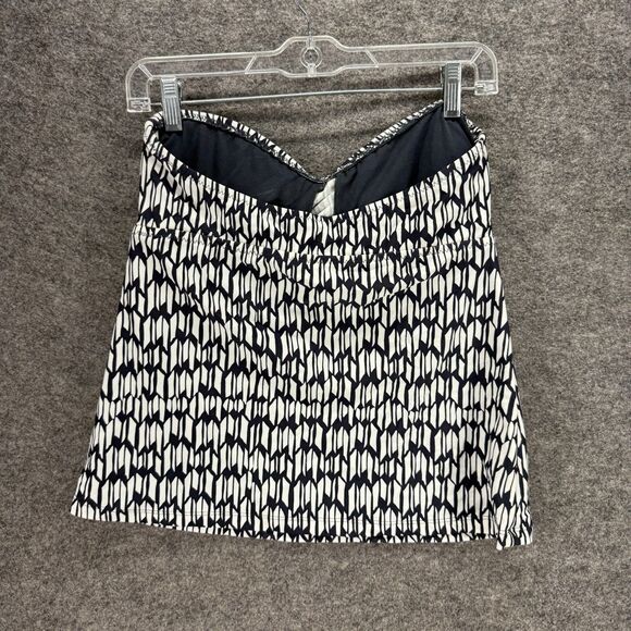 Unbranded Tankini Top Women M Medium Black Geometric Strapless Push Up Swimwear - Picture 2 of 3